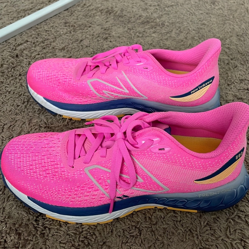 New Balance fresh foam sneakers hot pink